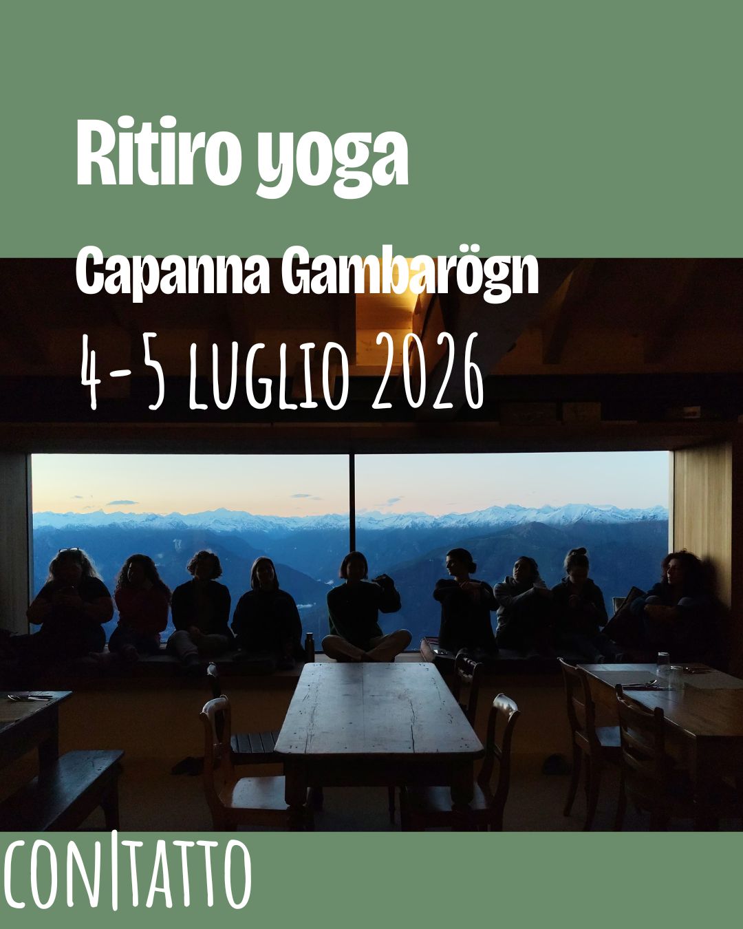 Yoga e capanna Gambarögn, ritiro 4-5 luglio 2026